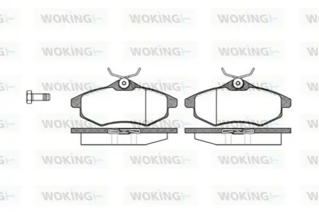 Колодки гальмівні (передні) Citroen C2 03-12/Citroen С3 02 WOKING P981300