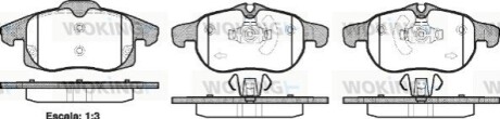 Тормозные колодки пер. ASTRA/SIGNUM/VECTRA/SAAB 9-3 1.8-3.2 03-10 WOKING P9883.40