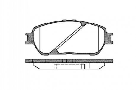 Гальмівні колодки пер. Toyota Camry/Lexus ES 2.4-3.0 01-08 (ATE) WOKING P9983.00