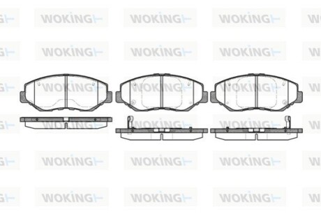 Тормозные колодки пер. Civic/CR-V 05- WOKING P9993.00