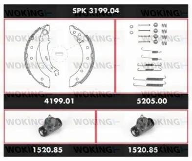Колодки гальмівні барабанні WOKING SPK319904