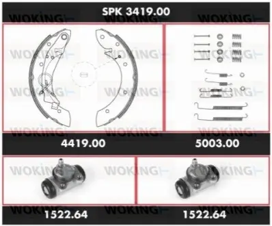 Колодки гальмівні барабанні WOKING SPK341900
