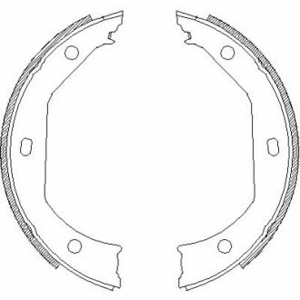 Колодки ручного тормоза BMW 3(E46,E90-92) 00-13/5(E39) 95-04/X1(E84) 09-15 (ATE) - Z4716.00 (34411163988, 34416761292, 34212213311) WOKING Z471600