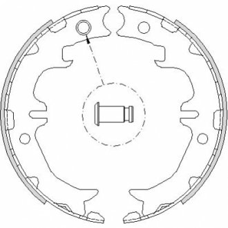Колодки ручного гальма Lexus RX/IS/GS 93-08, Avensis/Previa/Rav4 90-06 WOKING Z474200 (фото 1)