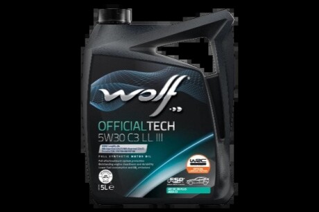 OFFICIALTECH 5W30 C3 LL III 5Lx4 (NEW) Wolf 1048181 (фото 1)