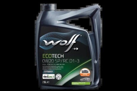 ECOTECH 0W20 SP/RC D1-3 5Lx4 Wolf 1049892