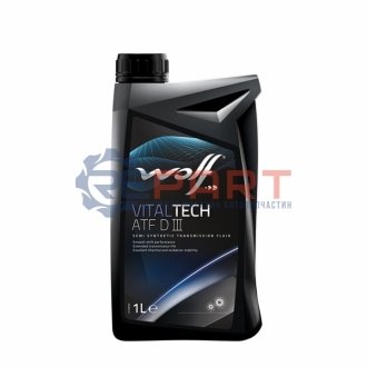 Трансмиссионное масло VitalTech ATF DIII полусинтетическое 1 л Wolf 8305306 (фото 1)