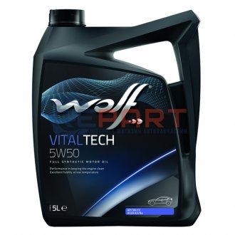 Олія моторна Vitaltech 5W-50 (5 л) Wolf 8314728