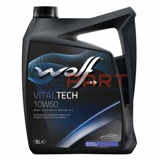 Олія моторна Vitaltech 10W-60 (5 л) Wolf 8314926