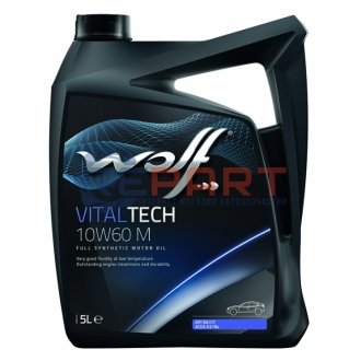 Олія моторна Vitaltech M 10W-60 (5 л) Wolf 8335808