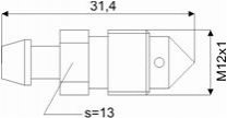 Тормозной клапан (M12x1мм) упак. 10шт WP 0040 (фото 1)