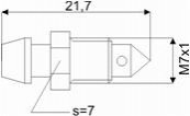 Штуцер прокачки гальм (L=21,7mm d=7mm M7x1) WP 0053 (фото 1)