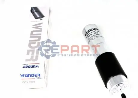 Фото 1 — Фільтр паливний BMW 316i-328 94- WUNDER FILTER (WB202) Фото Фільтр паливний BMW 316i-328 94- WUNDER FILTER (WB202) зображення 1