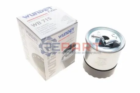 Фото 1 — Фільтр паливний MB Sprinter 2.2-3.0CDI (+отв. датчика води) WUNDER FILTER (WB715) Фото Фільтр паливний MB Sprinter 2.2-3.0CDI (+отв. датчика води) WUNDER FILTER (WB715) зображення 1