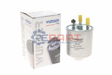 Фильтр топлива RENAULT KANGOO 1,5dCi 08- (без подключения для воды)) - WB 808 (8200638748, 164003978R) WUNDER FILTER WB808