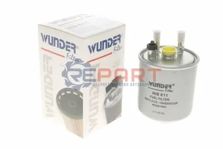 Фільтр паливний Renault Kangoo 1.5dCi 08- (з датчиком) WUNDER FILTER WB811 Купити в Україні