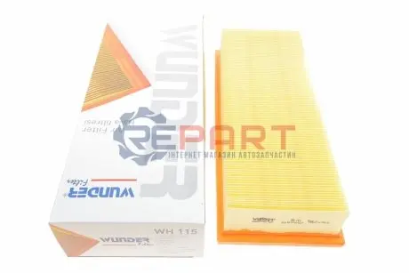 Фото Фільтр повітряний Audi 80/100/VW T3 1.6-1.7D 81-92 WUNDER FILTER (WH 115) зображення 1