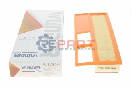 Фото Фільтр повітряний Fiat Doblo 1.3JTD (з поролоном) WUNDER FILTER (WH 650/1) зображення 1