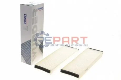 Фільтр салону Audi A6 2.0/2.7TDI 04- (к-кт 2шт.) WUNDER FILTER WP119 Купити в Україні