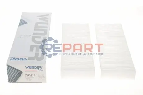 Фільтр салону Citroen Berlingo/Peugeot Partner 08- (к-кт 2 шт.) WUNDER FILTER WP 410 Купити в Україні