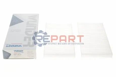 Фільтр салону Renault Kangoo 08-/ Master 10- (к-кт 2шт) WUNDER FILTER WP 809 Купити в Україні