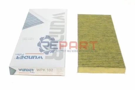 Фільтр салону VW Passat 2.5TDI (вугільний) WUNDER FILTER WPK 102 Купити в Україні