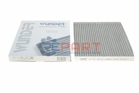 Фото Фільтр салону Peugeot Bipper 1.3HDI/Opel Combo 1.3CDTI/Fiat Doblo 1.4 10- (вугільний) WUNDER FILTER (WPK 313) зображення 1