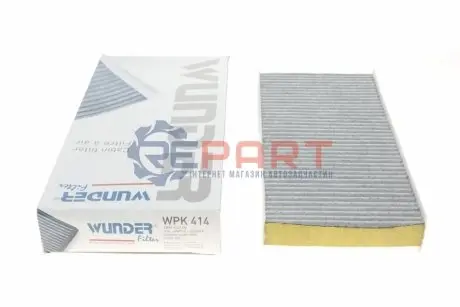 Фільтр салону Fiat Scudo/Citroen Jumpy/Peugeot Expert 1.6-2.0 HDi 07- (вугільний) WUNDER FILTER WPK 414 Купити в Україні