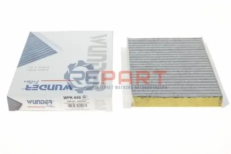 Фільтр салону Fiat Doblo 01- (вугільний) WUNDER FILTER WPK 688 Купити в Україні