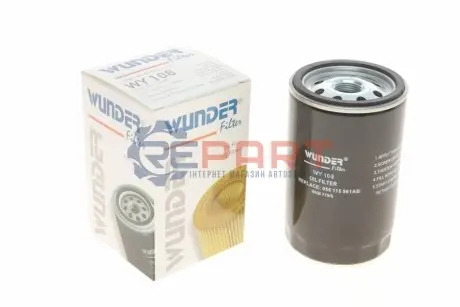 Фільтр масляний VW Caddy III 1.6i/Golf/Passat/Audi/Octavia (бензин) WUNDER FILTER WY 108 Купити в Україні