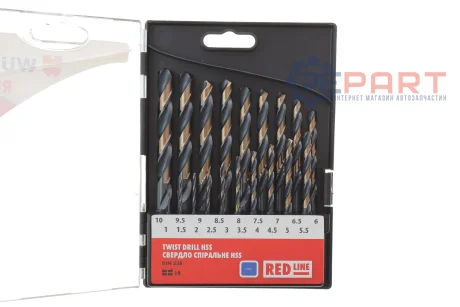 Набор сверл HSS RED LINE DIN338 1-10mm 19 шт WURTH 06247001