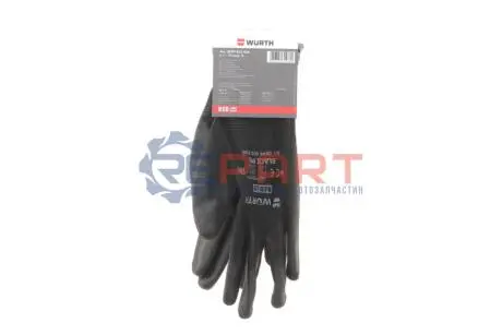 Рукавиці захисні з поліуретановим покриттям Black PU (Т.6) RED LINE WURTH 0899402406 Купити в Україні