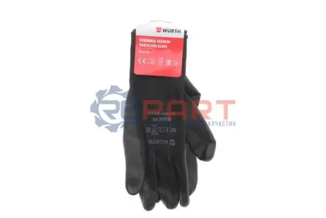 Рукавиці захисні з поліуретановим покриттям Black PU (Т.10) WURTH 0899402410 Купити в Україні