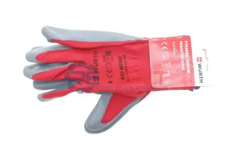 Рукавиці захисні з нітриловим покриттям RED NITRILE (Т.8) WURTH 0899403108 Купити в Україні