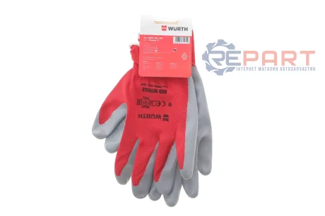 Рукавиці з нітриловим покриттям (L) RED NITRILE WURTH 0899403109