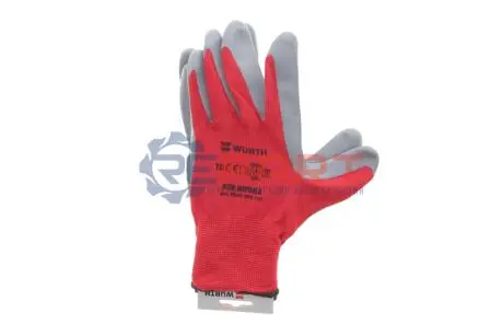 Рукавиці захисні RED NITRILE, поліестер, покритя нітрил, пара, р.10, RED LINE WURTH 0899403110 Купити в Україні