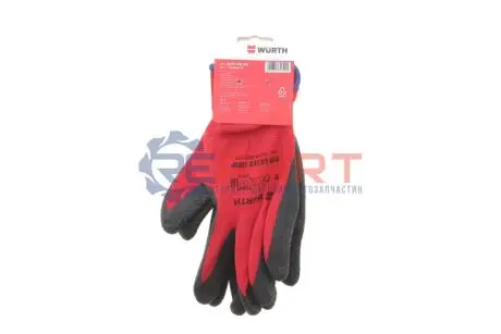 Рукавиці захисні з латексним покриттям RED LATEX GRIP (Т.8) WURTH 0899408208 Купити в Україні