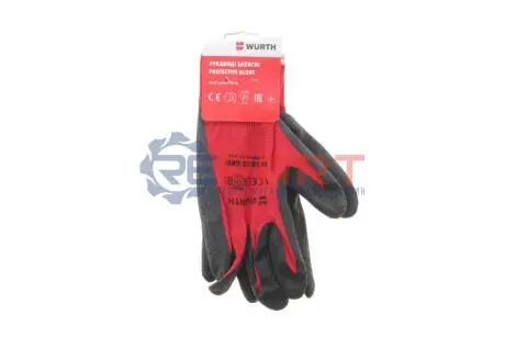 Рукавиці захисні з латексним покриттям RED LATEX GRIP (Т.9) WURTH 0899408209 Купити в Україні