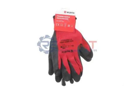 Рукавиці захисні з латексним покриттям RED LATEX GRIP (Т.10) WURTH 0899408210 Купити в Україні