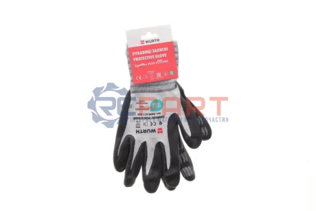 Рукавиці захисні TIGERFLEX PLUS ECOLINE, поліестер, покриття нітрил, пара, р.9 {арт. } WURTH 0899411029 Купити в Україні