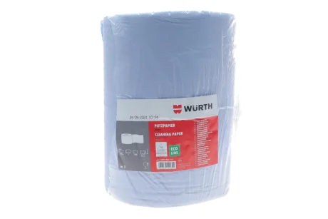 Очисний папір в рулоні ECOLINE двошаровий синій 36x38 1000 шт WURTH 0899800773