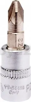 Торцевая головка с битой PZ2 1/4&AMP.QUOT. L37MM YATO YT04418