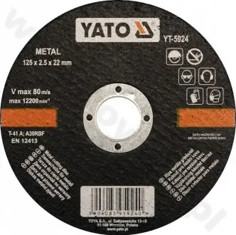 Круг відрізний по металу YATO YT-5924 Купити в Україні