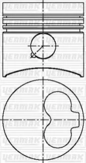 Фото Поршень VW LT 2.4D -96 (76.51mm/STD) YENMAK (3103305000) зображення 1