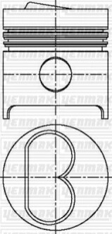 Поршень с кольцами і пальцем (размер отв. 82.60/STD) FIAT 1.7-1.9D (149 B 3,000, 149 B 4,000 M 705 BA,19,0) YENMAK 31-03394-000 (фото 1)