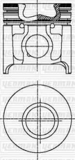 Поршень с кольцами и пальцем (размер отв.. 94.40/STD) FIAT Ducato, IVECO Daily 2.8d(8140,23,3700) YENMAK 31-03690-000