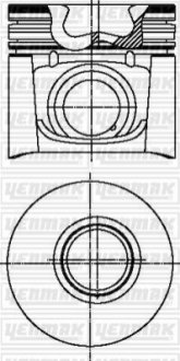 Поршень с кольцами и пальцем (размер отв.. 94.40/STD) IVECO Daily 2.8 (8140.23 EURO2 / SOFIM EURO 2) YENMAK 31-03691-000 (фото 1)