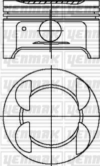 Поршень з кільцями та пальцем (розмір отв.. 79.00/STD) FORD C-Max, Focus, 1,6 03- (Sigma Twin-VCT, Zetec SE Twin-VCT) YENMAK 31-03795-000