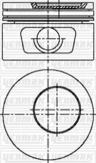 Поршень с кольцами і пальцем (размер отв. 84,80/STD) OPEL VECTRA A 1.8 (4цил.) (1.8SV, 1.8SEH, 1.8SE) YENMAK 31-03804-000 Купити в Україні