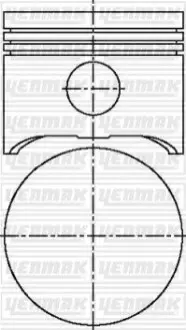 Поршень з кільцями і пальцем (размір отв. 84,00/STD) CITROEN C25 1.8, PEUGEOT 504/505/J5/J7 1,8 (XM 7 P/T) YENMAK 31-03881-000 Купити в Україні